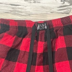 Lucky Brand Red and Black Checkered Lounge Pants